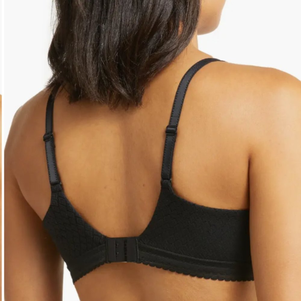 Chantelle Women's Lucie Lace Comfort Demi Memory Foam Bra, Black, 38C - Picture 3 of 7
